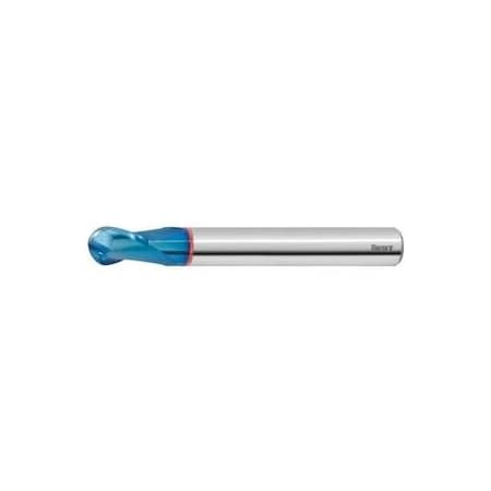 Garant Diabolo Solid Carbide Ball Nose End Mill, for Hard Steels, TiAlN Coated, 8 mm 207362 8
